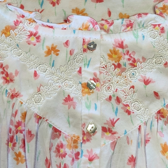 Eileen West Floral Cotton Lace Chemise Nightgown XL Romantic Cottagecore Sleep - Picture 6 of 11